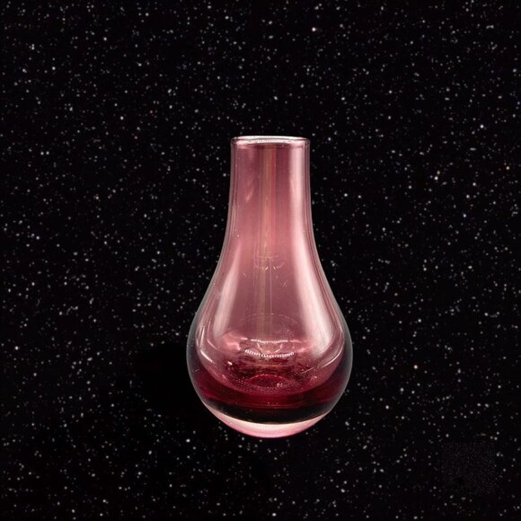 Studio Art Glass Vase Amethyst Purple Vintage Bud Vase 5”T 1”w - Picture 5 of 10